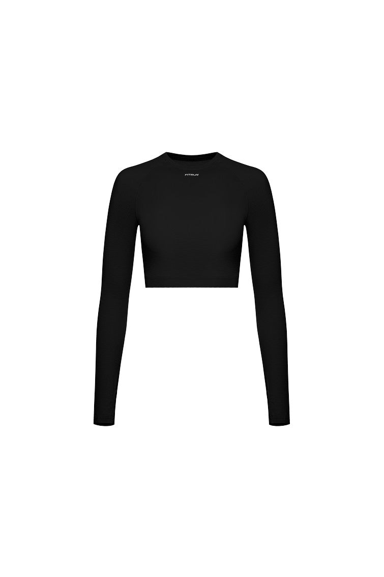 FITRUN Long Sleeve CORE "Black Relief"