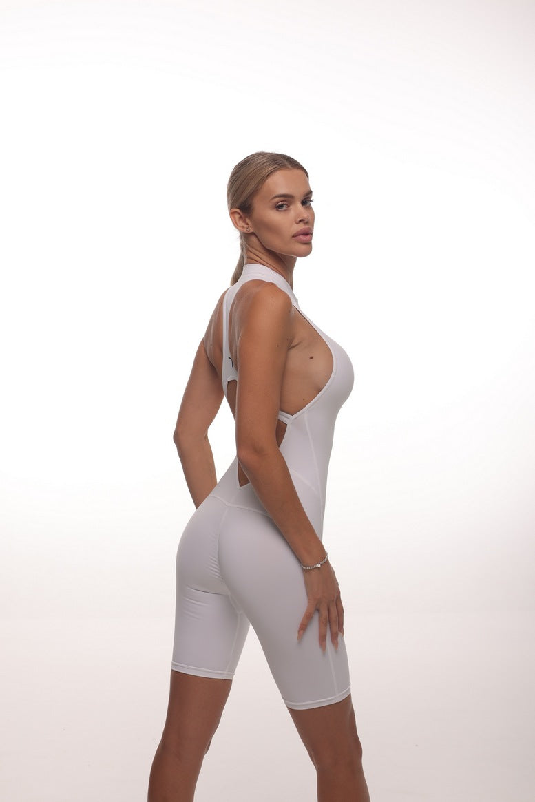 Комбінезон FITRUN Jumpsuit YOGA Short "White VE"