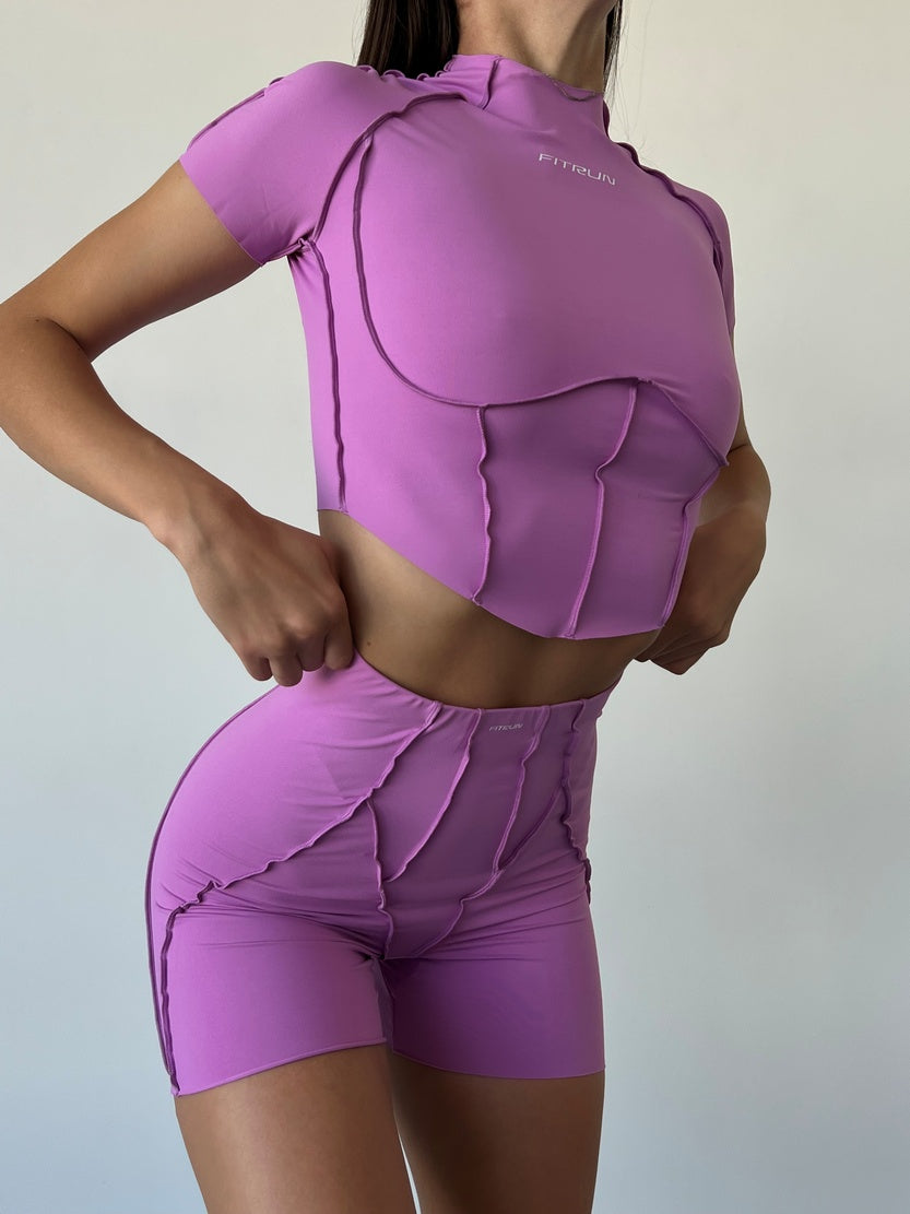 FITRUN T-shirt-Corset Versa "Fuchsia VE"