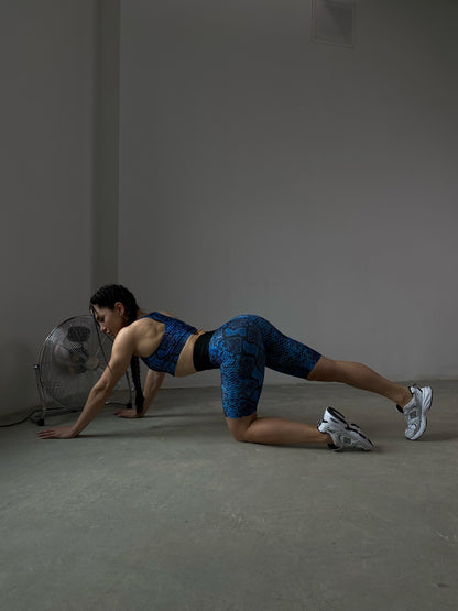 Велосипедки FITRUN Cycling V-Corsage "Blue Python"