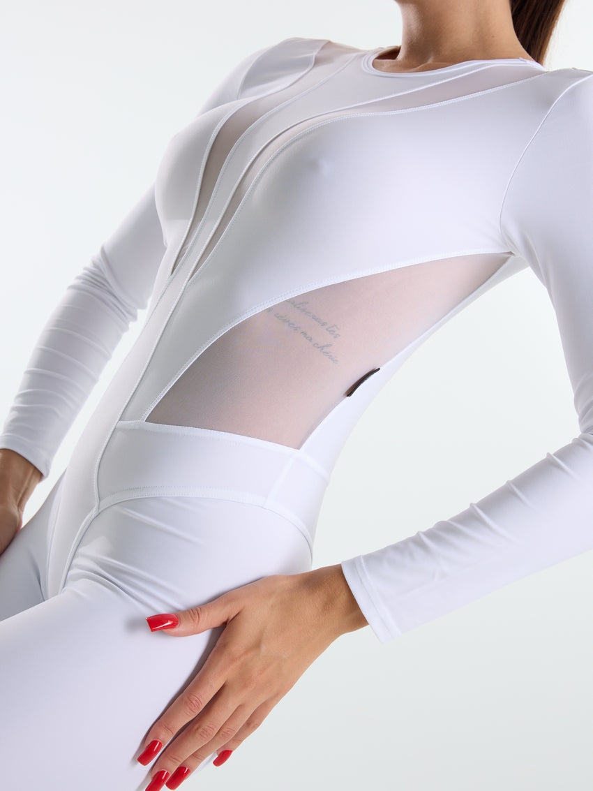 Jumpsuit FITRUN SPIDER LINE "Total White"