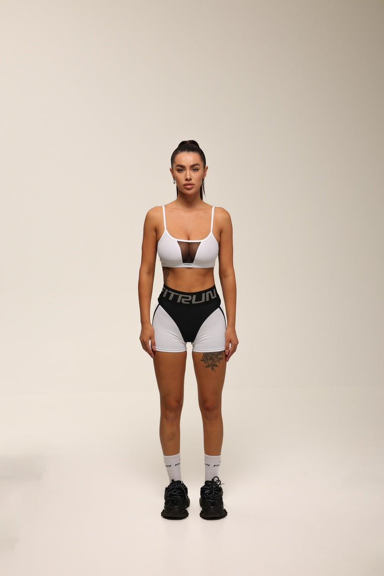 Shorts FITRUN Shorts Super Nuts "White Relief"