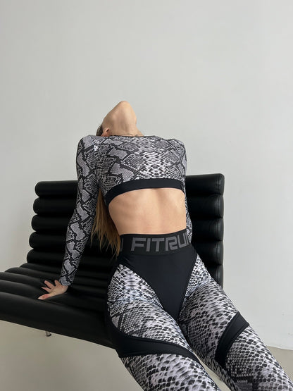 Легінси FITRUN Leggings Super Nuts Push-Up "White Python"