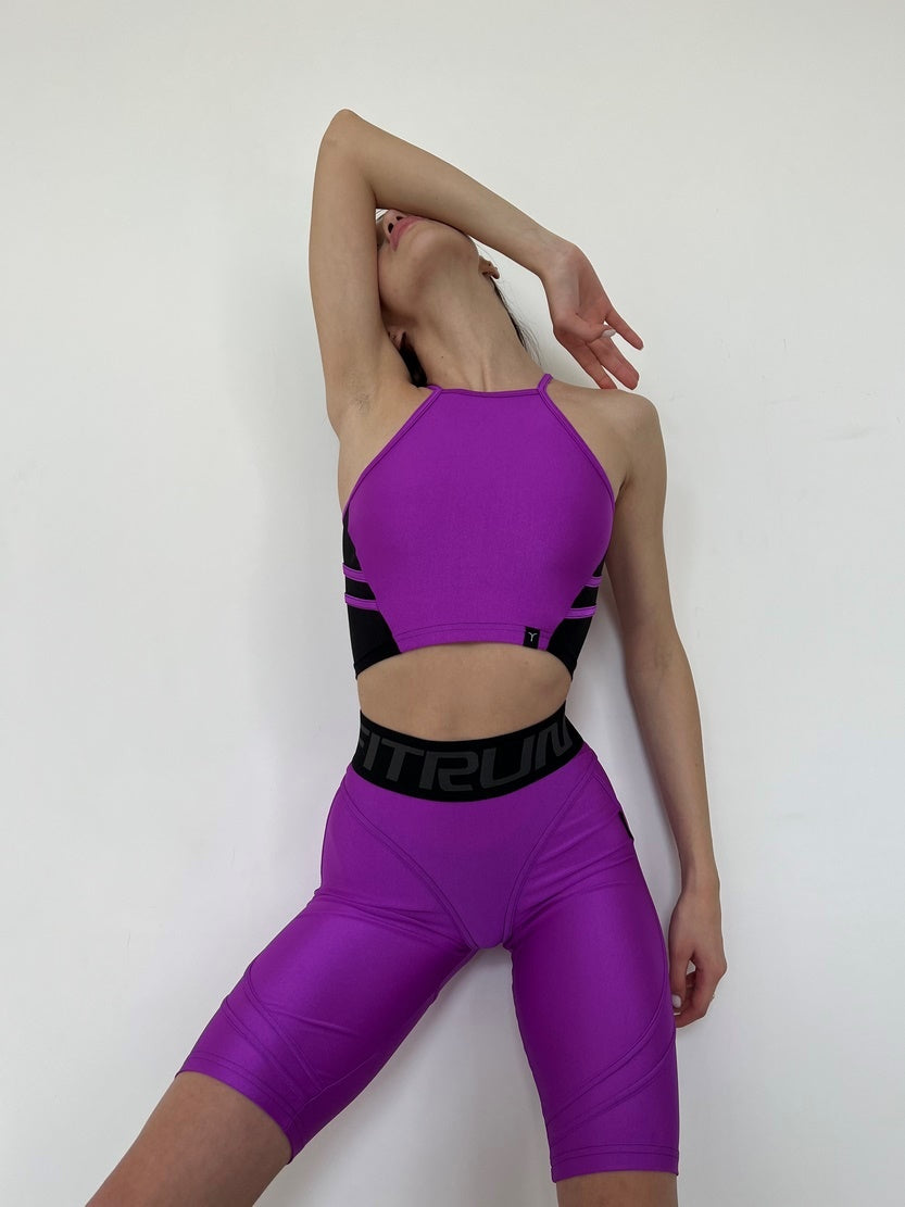 Спортивний Топ FITRUN Crop Top "Shine Violet"