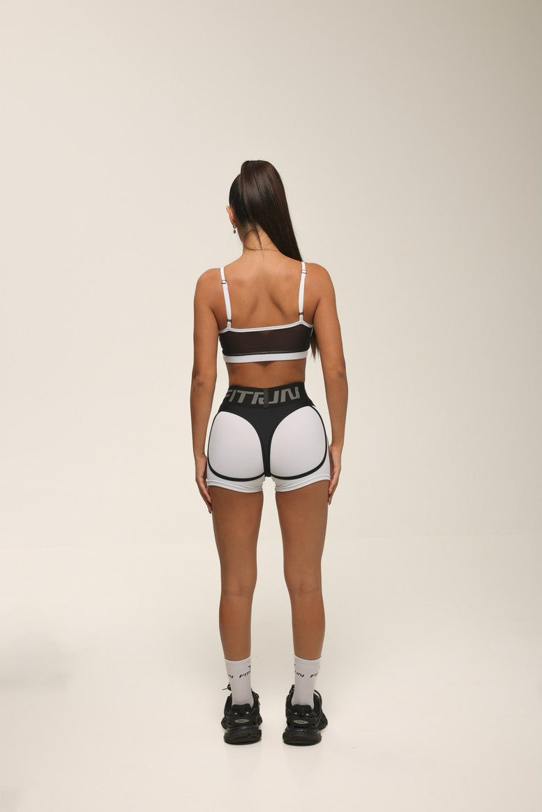 Shorts FITRUN Shorts Super Nuts "White Relief"