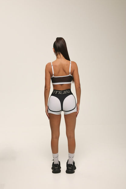 Shorts FITRUN Shorts Super Nuts "White Relief"