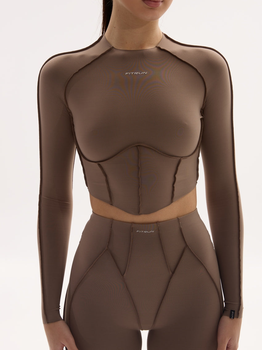FITRUN Long Sleeve-Corset Versa "Sand VE"