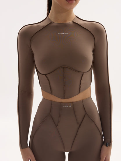 FITRUN Long Sleeve-Corset Versa "Sand VE"