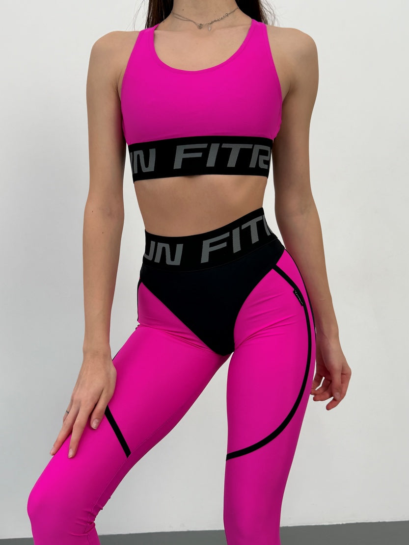Leggings FITRUN Leggings Super Nuts "Pink"
