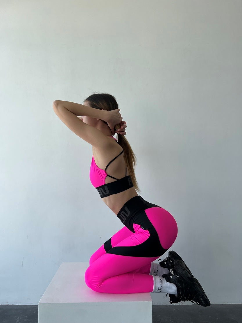 Легінси FITRUN Leggings Super Nuts Push-Up "Pink"