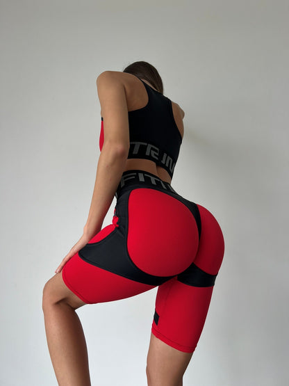 Cycling Short FITRUN Cycling Super Nuts Push-Up "Red Relief"