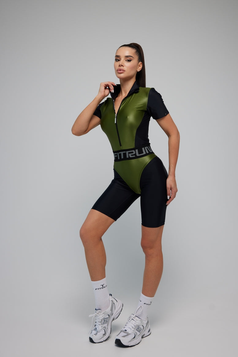 Jumpsuit FITRUN Jumpsuit Super Nuts Short "Olive Blaze"