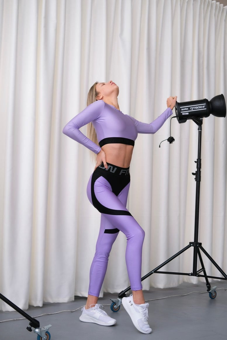 Легінси FITRUN Leggings Super Nuts Push-Up "Shine Lilac”