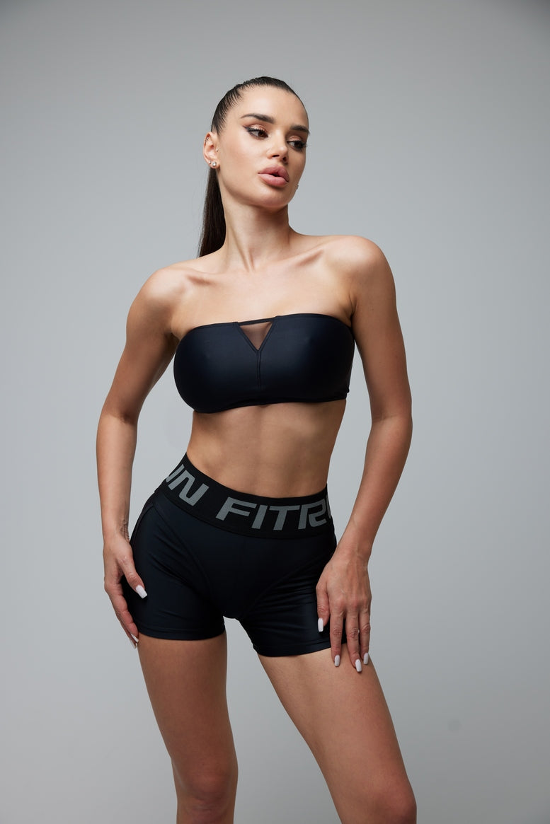 Спортивний Топ FITRUN Top Bandeau SPIDER "Total Black"