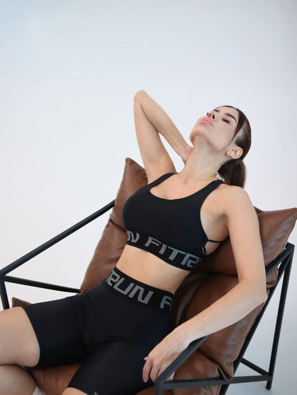 Cycling Short FitRun Cycling Base "Total Black"