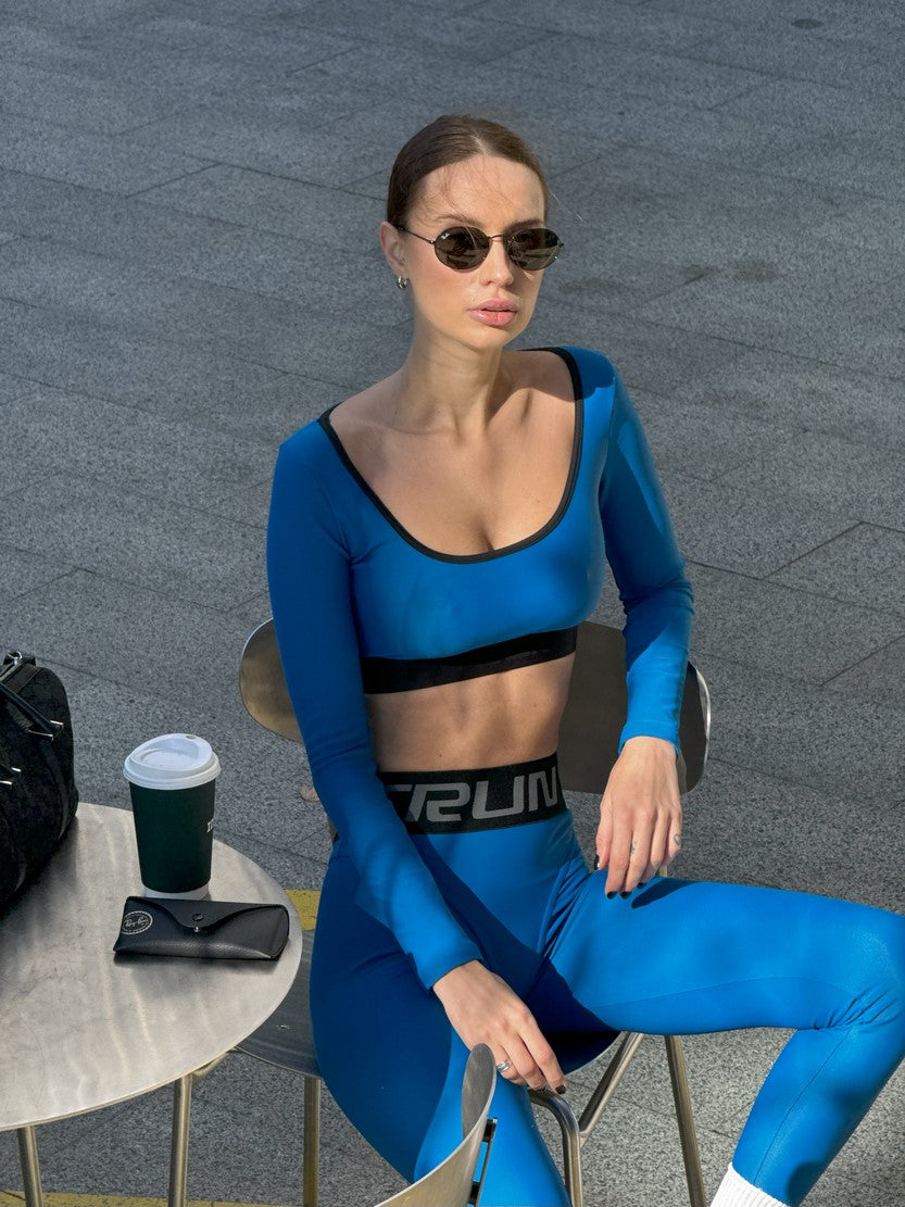 Leggings FITRUN Leggings Sculpt "Total Blue"