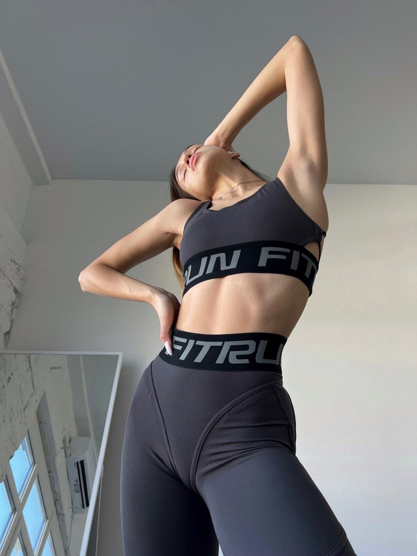 Легінси FITRUN Leggings Super Nuts Push-Up "Total Graphite Soft"