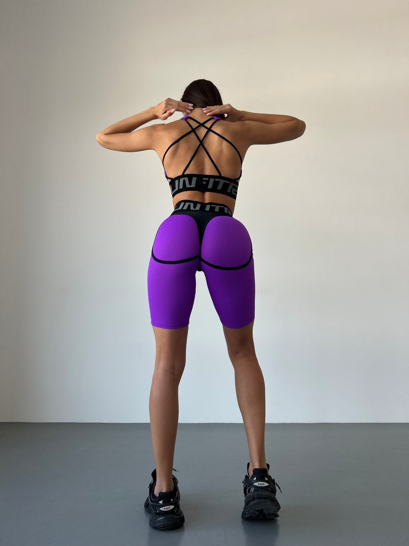 Cycling Short FITRUN Cycling Super Nuts "Purple Relief"