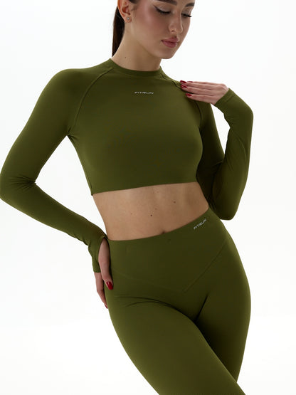 FITRUN Long Sleeve CORE "Khaki Relief"