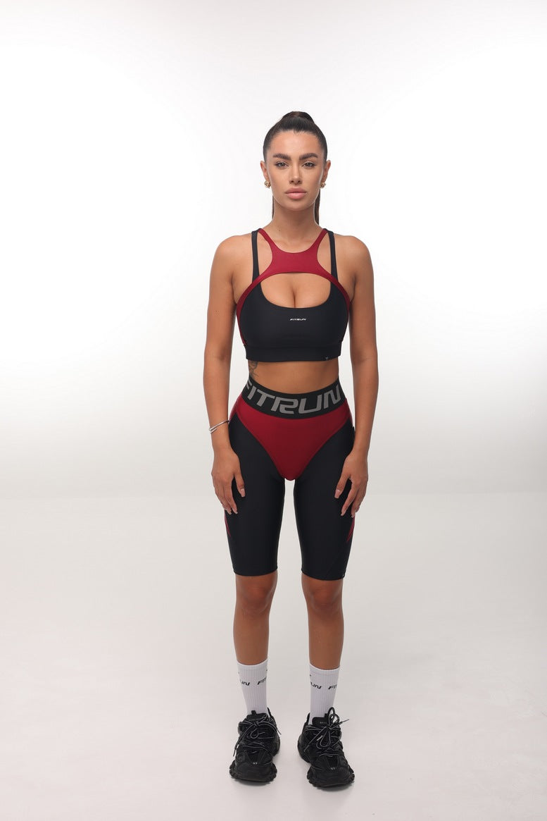 Cycling Short FITRUN  Cycling NICE Push-Up "Wine Blaze"