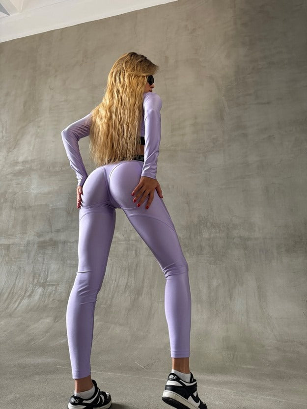 Легінси FITRUN Leggings Super Nuts Push-Up "Total Shine Lilac”