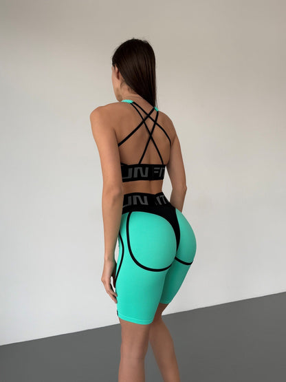 Cycling Short FITRUN Cycling Super Nuts "Mint Relief"