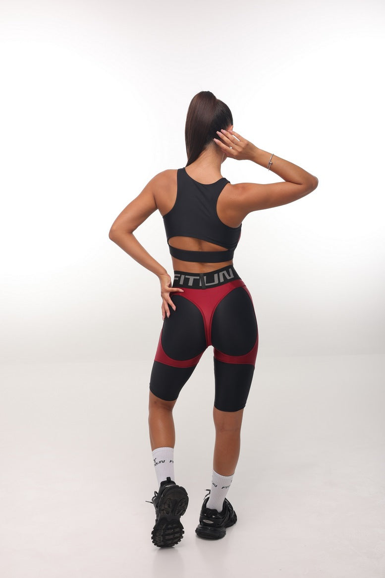Cycling Short FITRUN  Cycling NICE Push-Up "Wine Blaze"