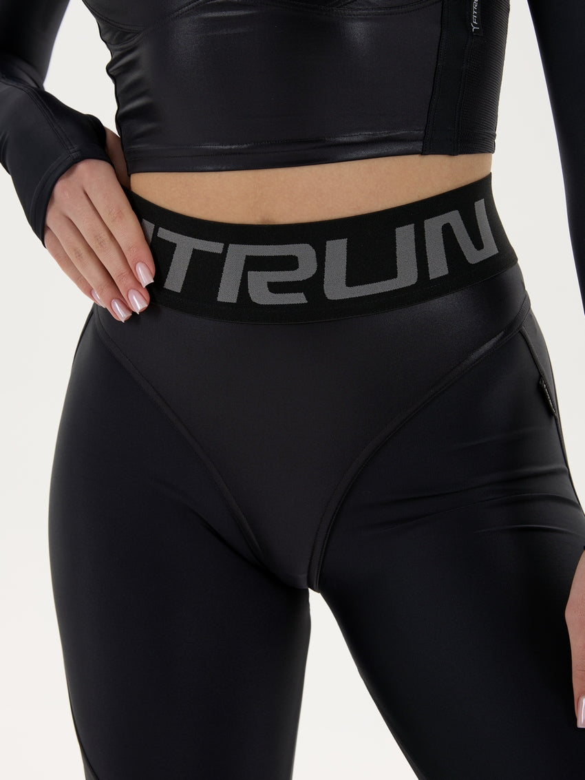 Leggings FITRUN Super Nuts Push-Up "Black Blaze"