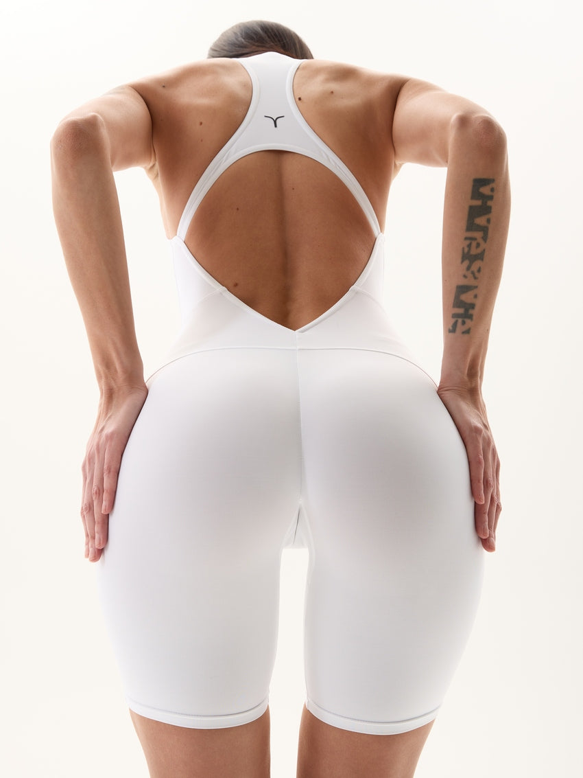 Jumpsuit FITRUN YOGA Short "White VE"