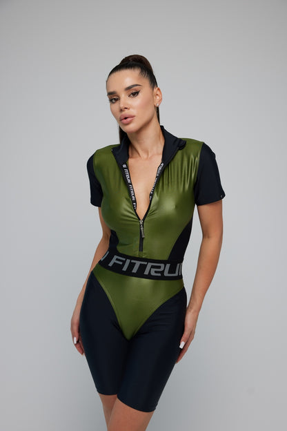Jumpsuit FITRUN Jumpsuit Super Nuts Short "Olive Blaze"