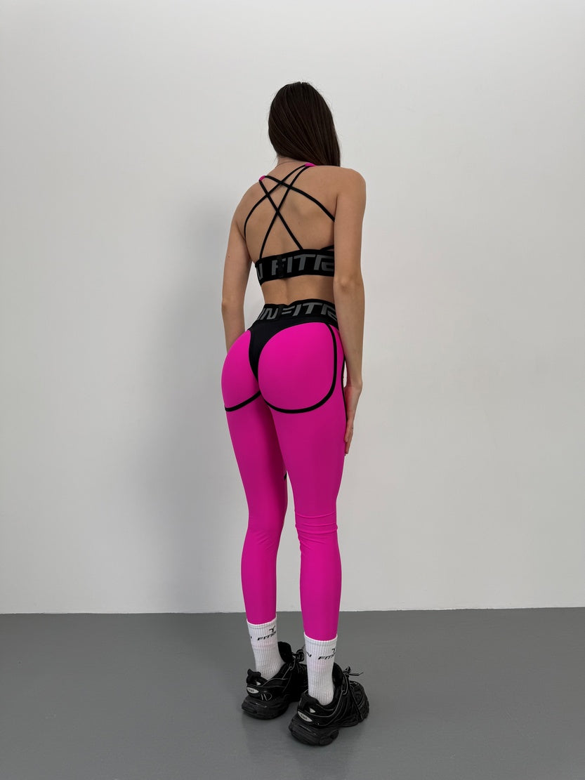 Leggings FITRUN Leggings Super Nuts "Pink"