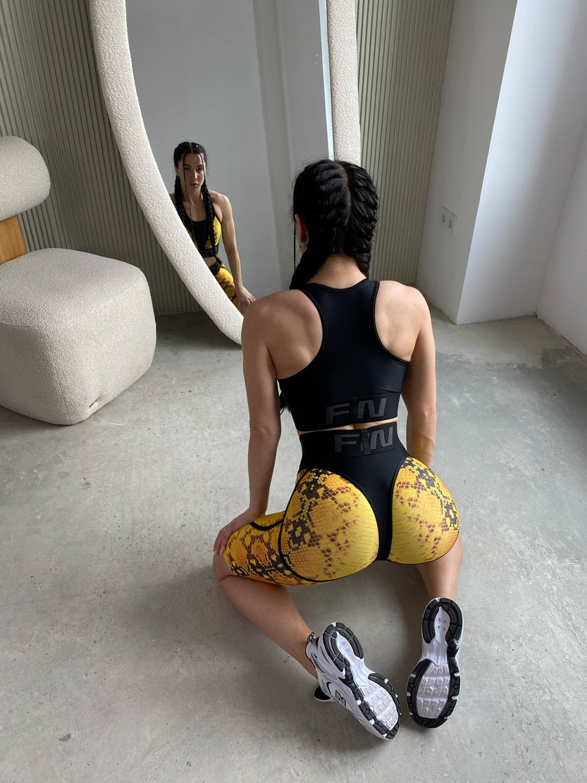 Scurt de ciclism FITRUN Super Nuts „Royal Python”