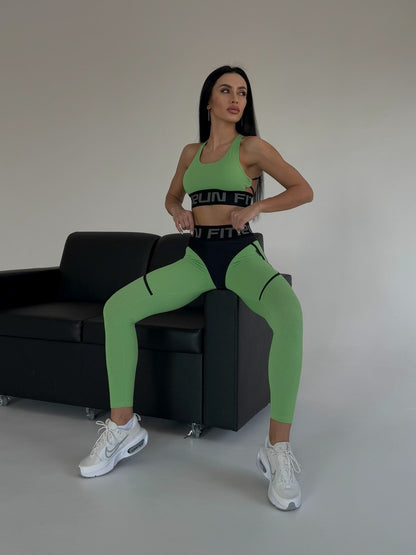 Leggings FITRUN Leggings Super Nuts "Avocado Relief"