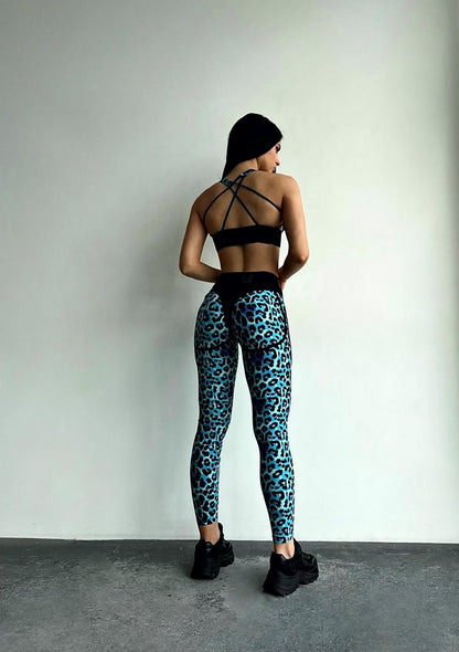 Легінси FITRUN Leggings Super Nuts "Leo Blue"
