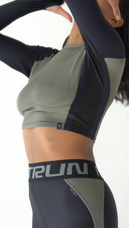 Легінси FITRUN Leggings PowerFul Push-Up "Khaki Blaze"